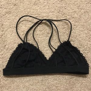 Black lace bralette